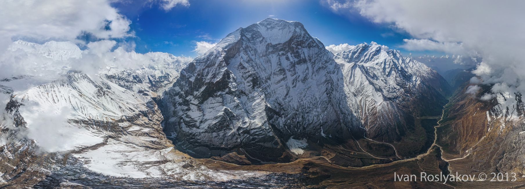 Aerial view of Mount Dhaulagiri I