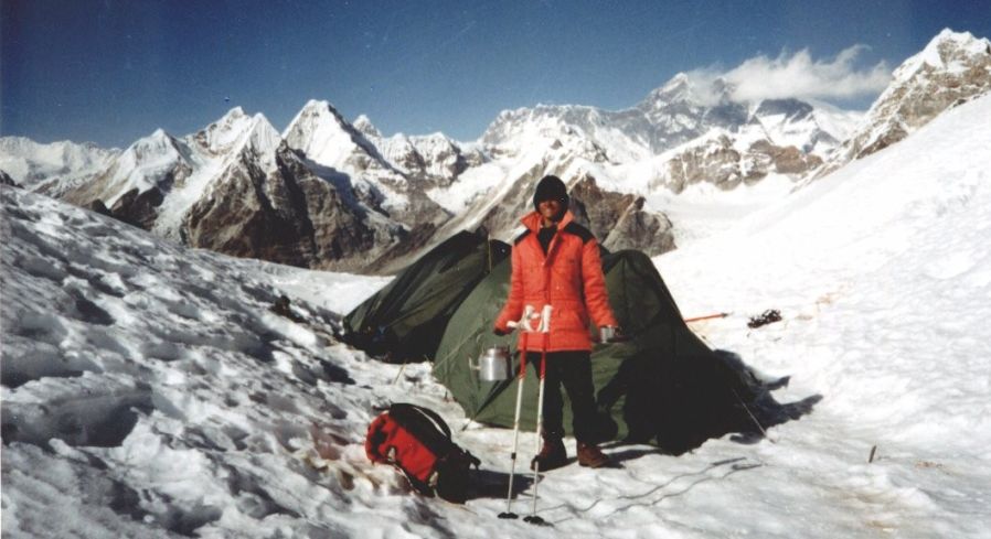 Everest from High Camp on Mera Peak