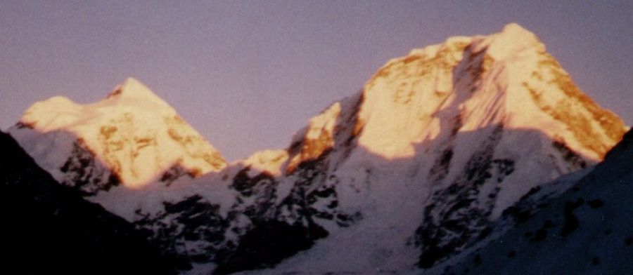 Sunset on Dorje Lakpa in the Jugal Himal