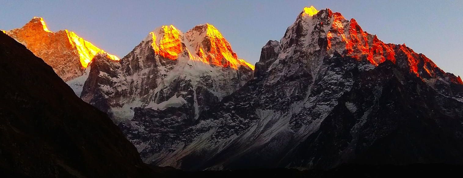 Mount Jannu ( Khumbakarna ) Sobithongie, Phole and Khabur from Kambachen in the Ghunsa Khola Valley