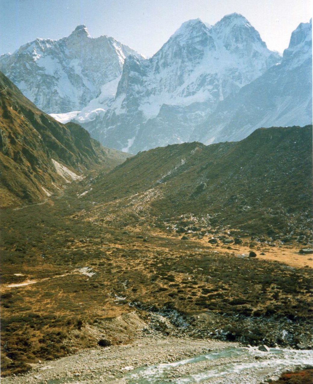 Mount Jannu ( Khumbakarna ) Sobithongie, Phole and Khabur from Kambachen in the Ghunsa Khola Valley