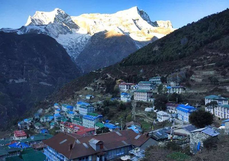 Mount Kwande Ri from Namche Bazaar