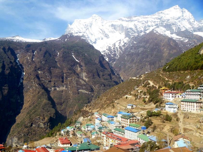 Mount Kwande Ri from Namche Bazaar