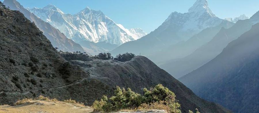 Everest, Nuptse-Lhotse Wall and Ama Dablam