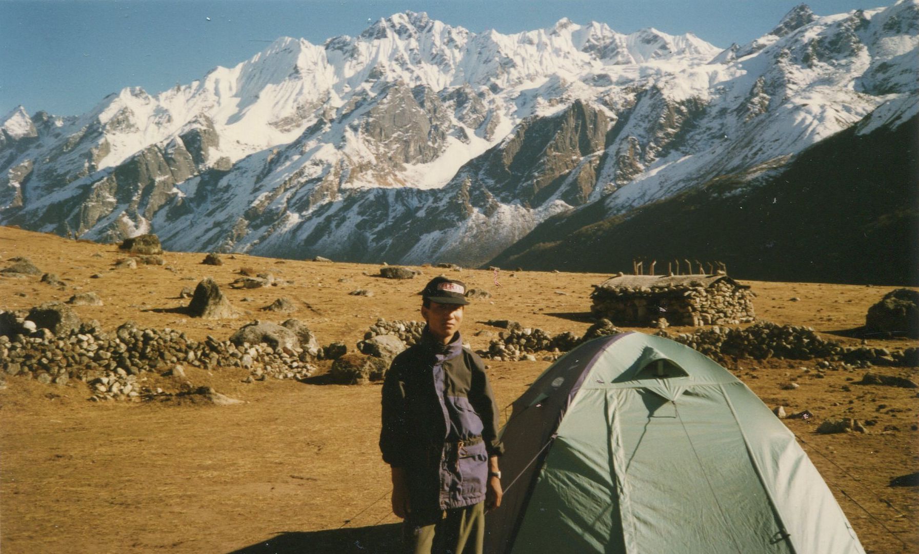 Mt.Pangen Dobku from Kyanjin in the Langtang Valley