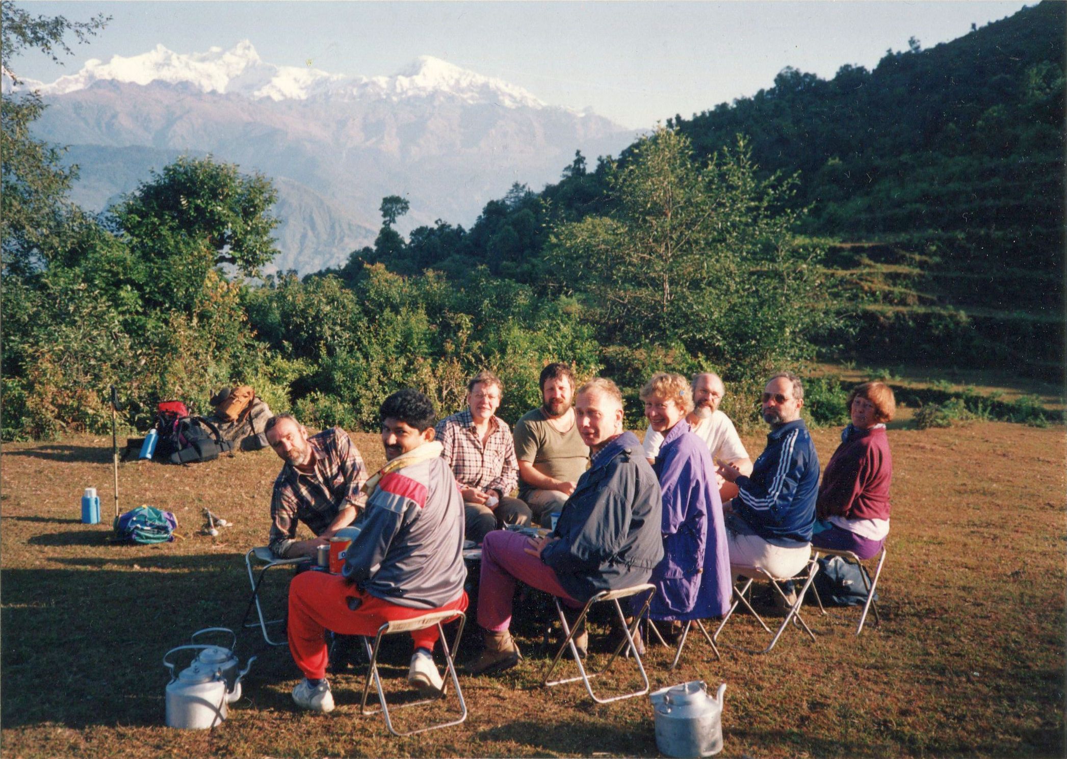 Breakfast on route from Gorkha