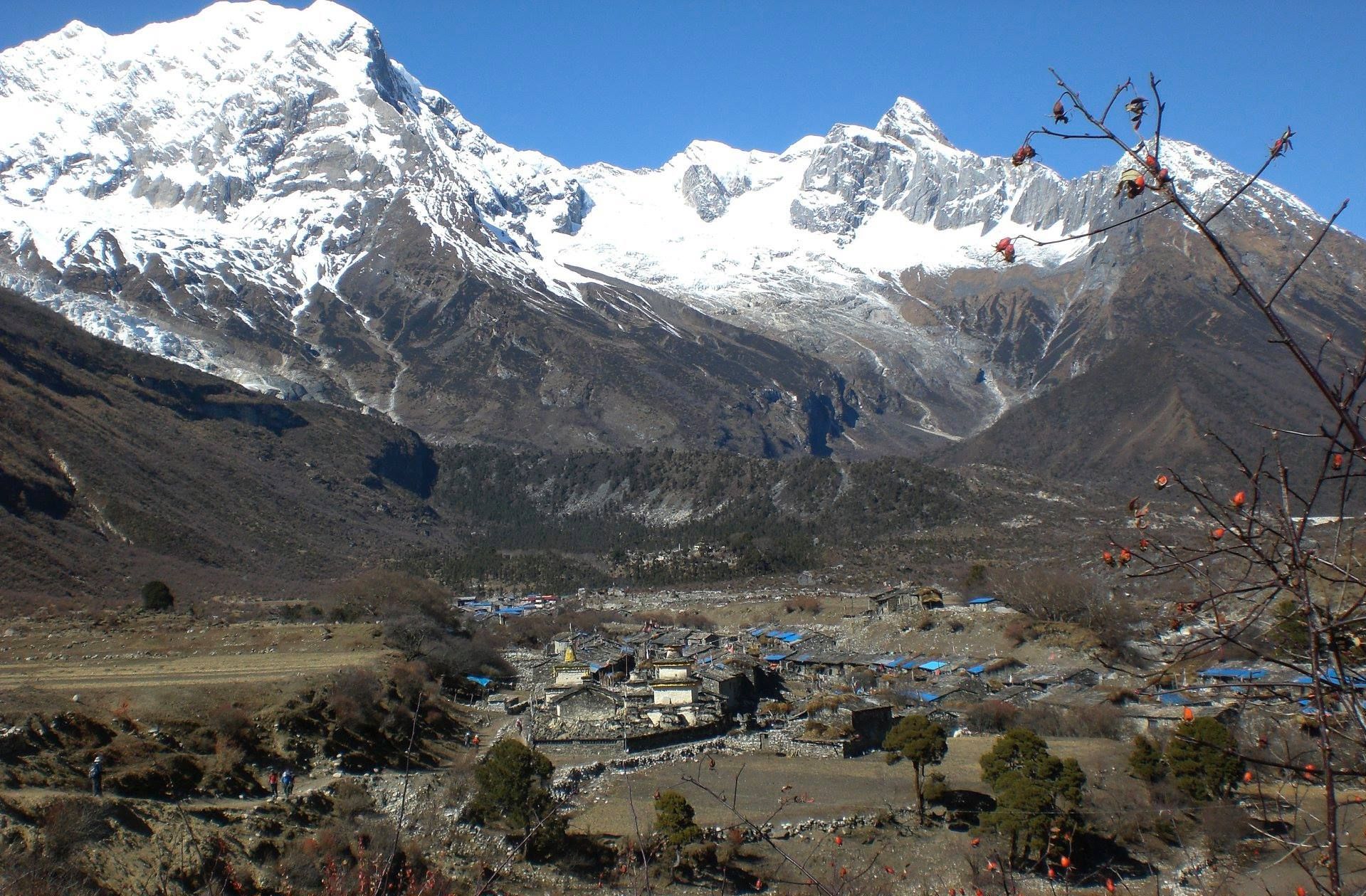 Samagaon Village at head of the Buri Gandaki Valley