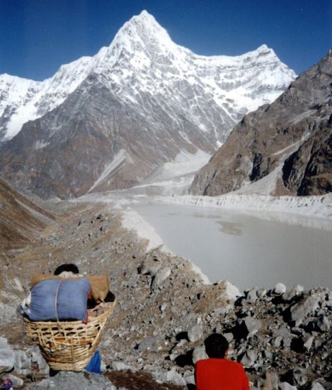 Tsho Rolpa glacier lake and Mt.Kang Nachugo