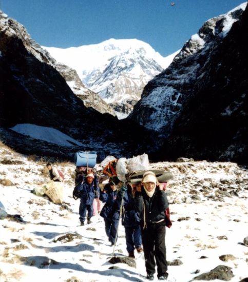 Annapurna III from Modi Khola Valley