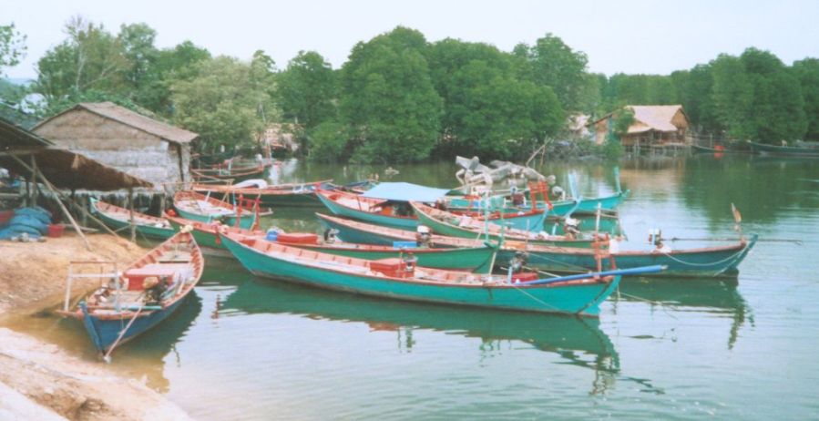 Secluded Lagoon off Occheuteal Beach at Sihanoukville in Southern Cambodia