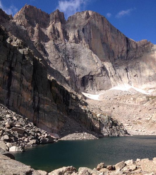 Diamond Face of Longs Peak from Chasm Lake