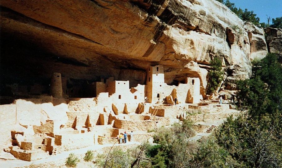 Cliff dwellings at Cliff Palace on Mesa Verde