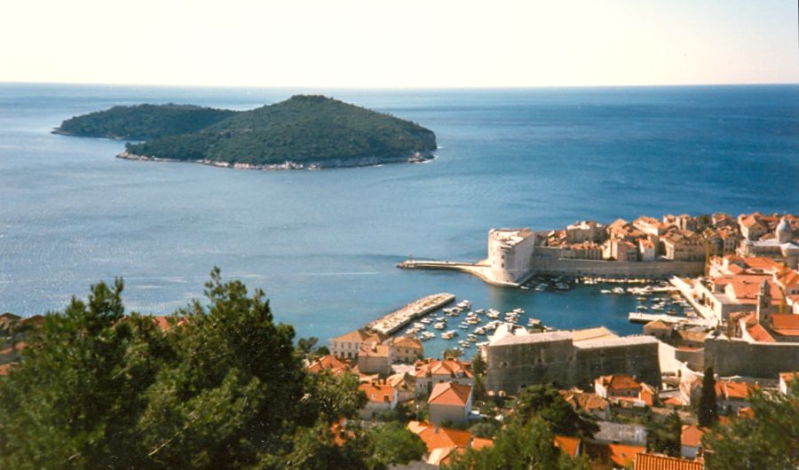 Dubrovnik on the Dalmatian Coast of Croatia