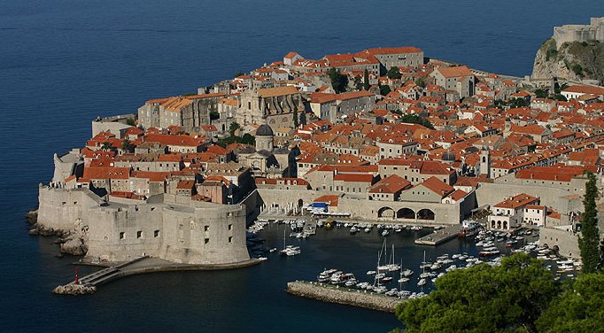 Marina at Dubrovnik on the Dalmatian Coast of Croatia