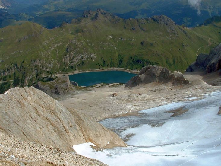 Ascent of Marmolada in the Italian Dolomites