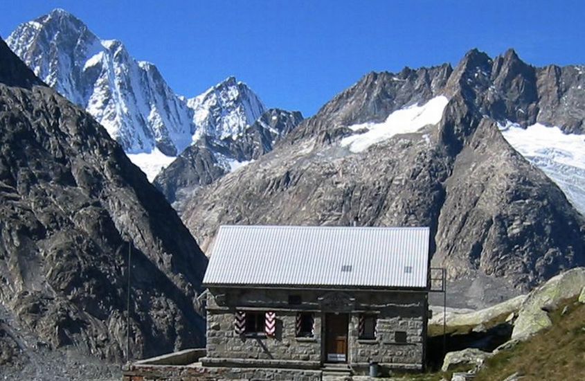 Finsteraarhorn from the Lauteraarhorn Hut