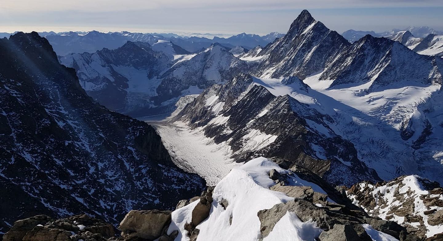 Finsteraarhorn from the Schreckhorn