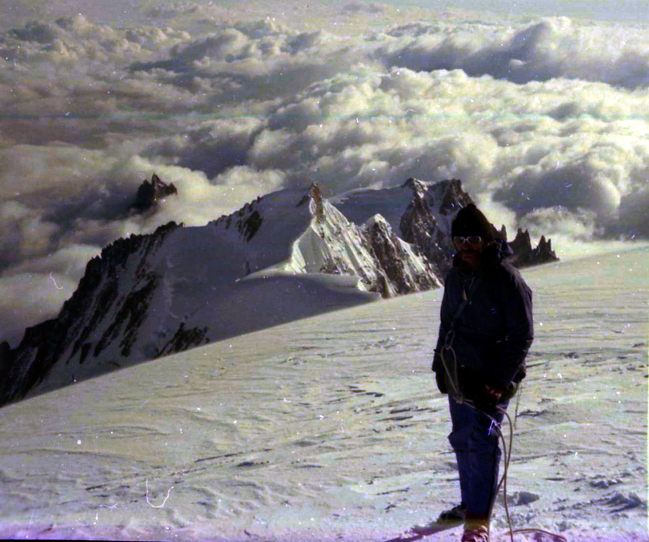 Summit View from Mont Blanc - Aiguille du Midi, Mont Maudit and Mont Blanc de Tacul