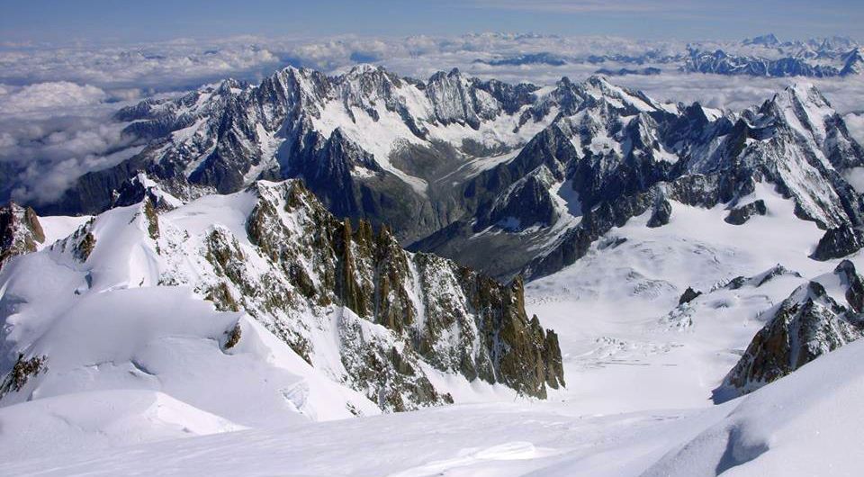 Chamonix Aiguilles from Aiguille du Midi