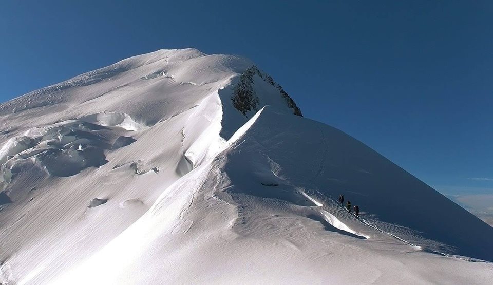 Refuge Vallot on the Normal route of ascent on Mont Blanc