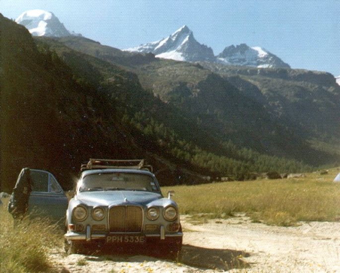 Val d'Aosta roadhead at Pont in Gran Paradiso National Park in NW Italy