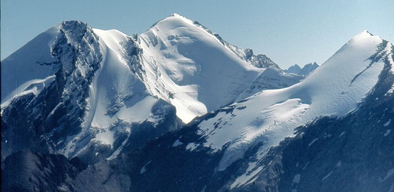 Altels, Balmhorn and Rinderhorn in the Bernese Oberlands of Switzerland