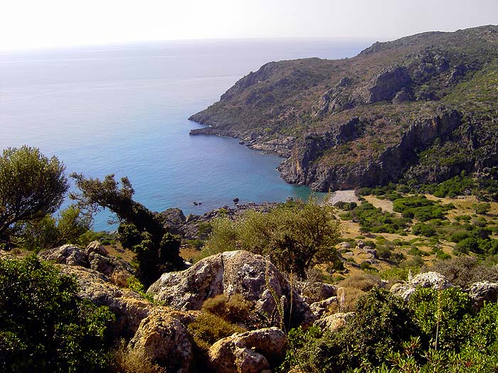 Coast at Lissos on the Greek Island of Crete