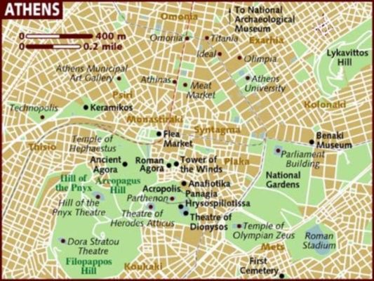 Tourism Map of Athens