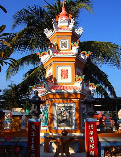 Temple at Mytho on the Mekong Delta