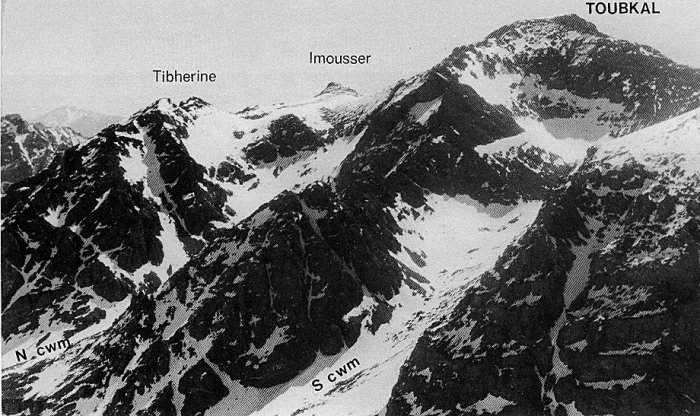 Normal Ascent Route ( South Cirque / Cwym ) on Djebel Toubkal in the High Atlas