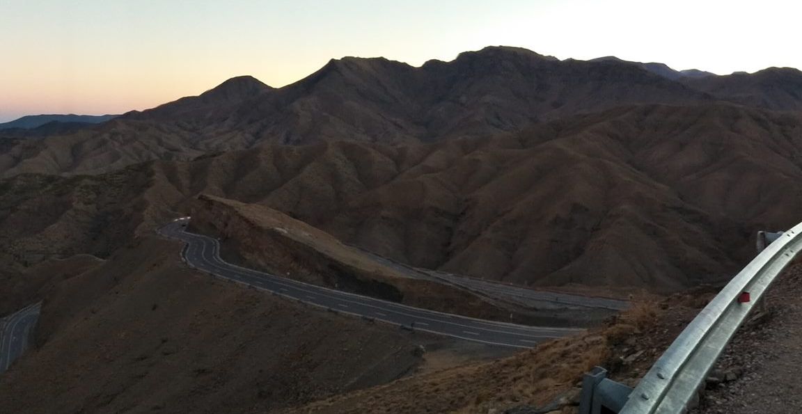 Tizi n Tichka across the High Atlas in Morocco