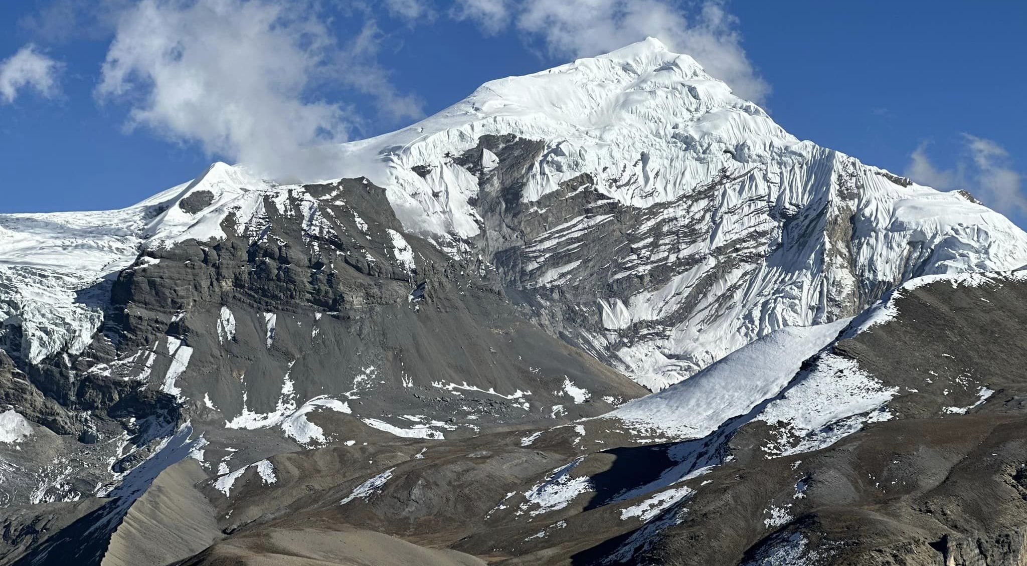 Chulu West Peak in the Annapurna Region of the Nepal Himalaya