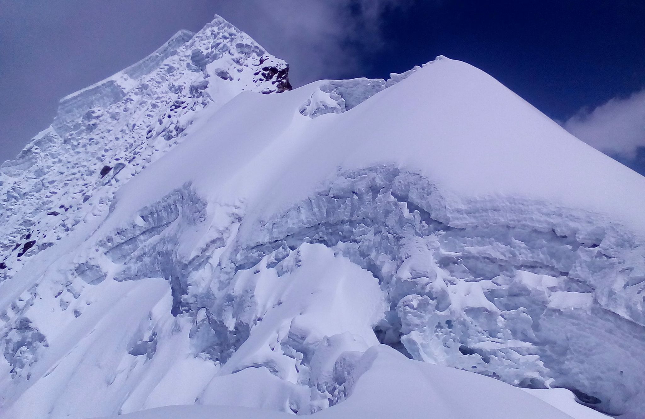 Lobuje East Peak in the Khumbu Region of the Nepal Himalaya