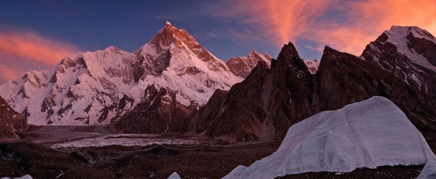 The Seven Thousanders - Masherbrum ( 7821m ) in the Karakorum Mountains of Pakistan