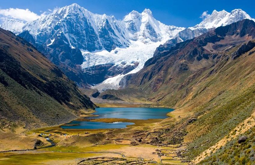 Trekking in the Huayhuash region of the Andes of Peru