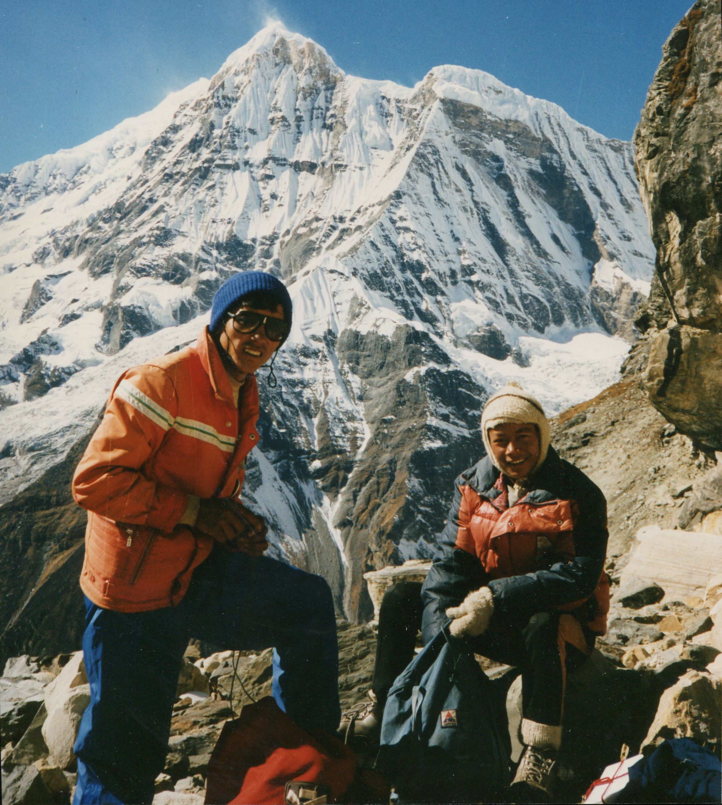 Annapurna South Peak from Rakshi Peak