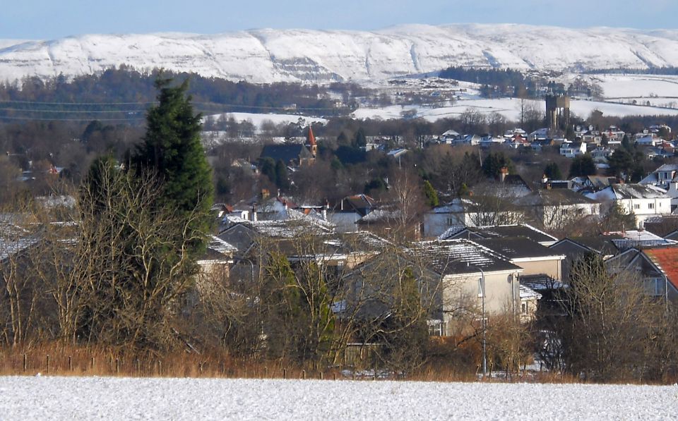 Milngavie beneath the Campsie Fells