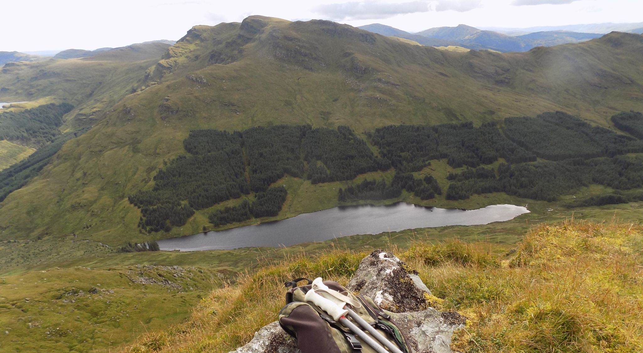 Beinn Bheula above Curra Lochain from summit of Beinn Lochain