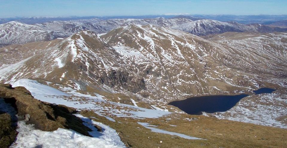 An Stuc and Meall Garbh and Lochan nan Cat from Ben Lawyers