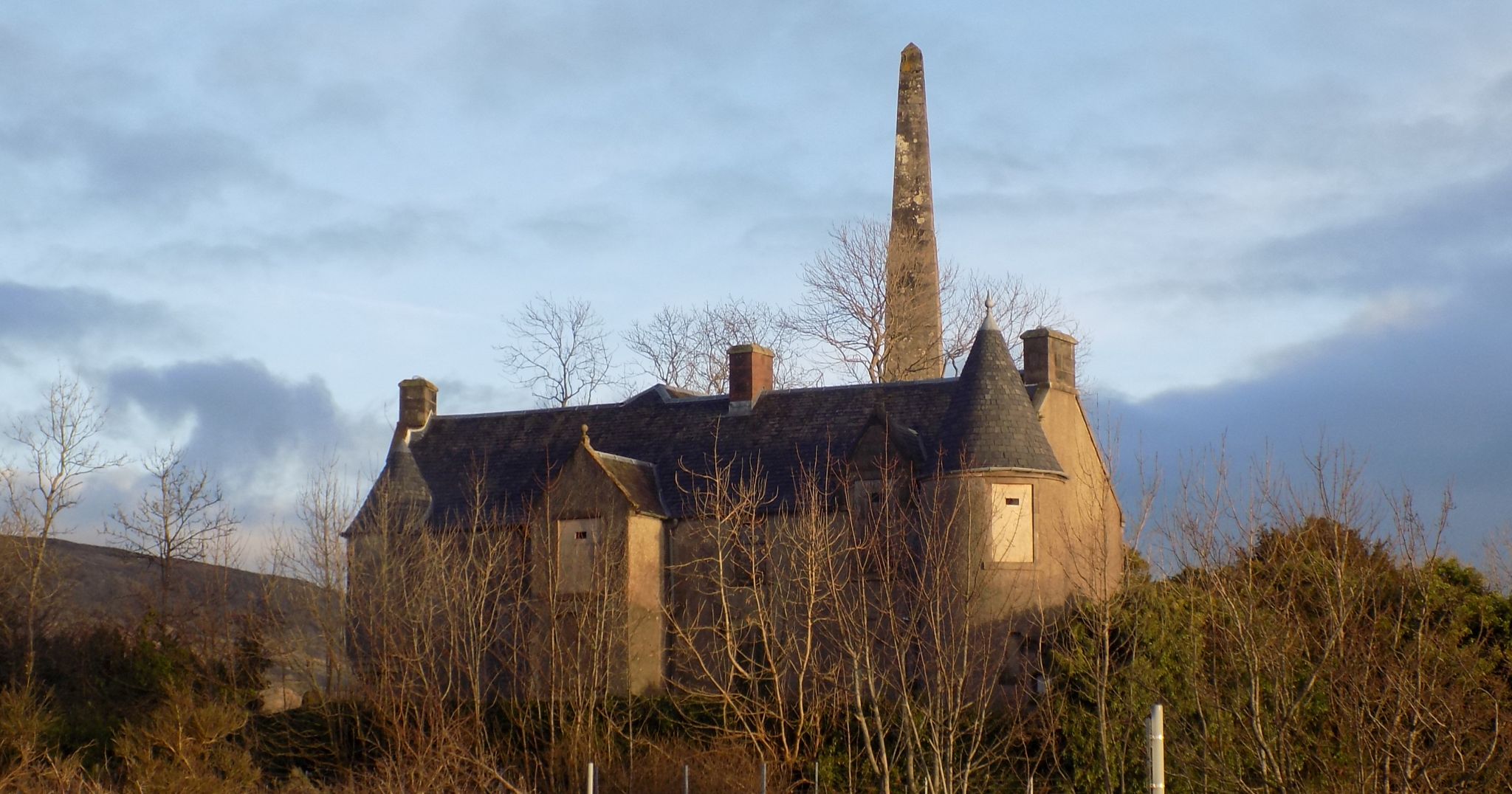 Dunglass Castle at Bowling on the Firth of Clyde