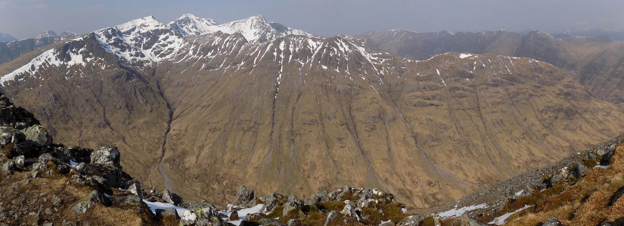 Stob Coire Sgreamhach and Bidean nam Bian above Beinn Fhada