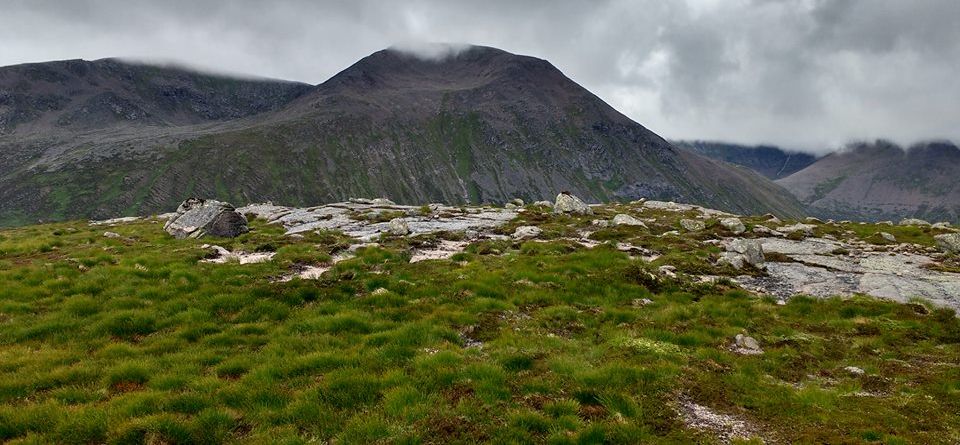 Cairntoul from Carn a' Mhaim in the Cairngorm Mountains of Scotland