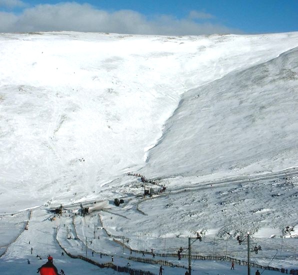 Ski Runs at Glenshee in the Eastern Highlands