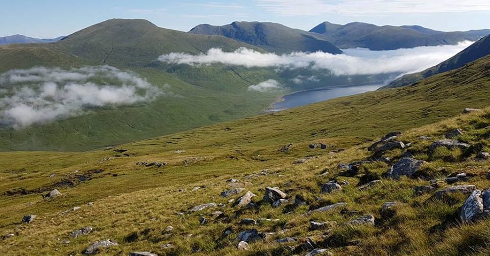 An Socath, An Riabhachan and Sgurr na Laipaich above Loch Mullardoch