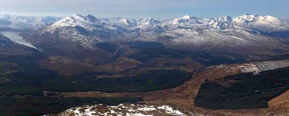 Loch Treig beneath Stob Coire Easain, the Grey Corries and the Aonachs