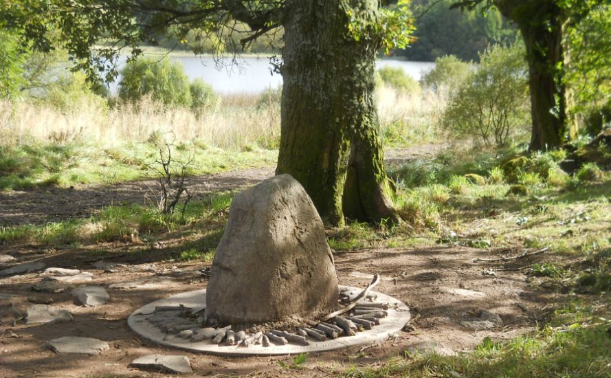 The Fire Memorial on the West Highland Way at Craigallian Loch