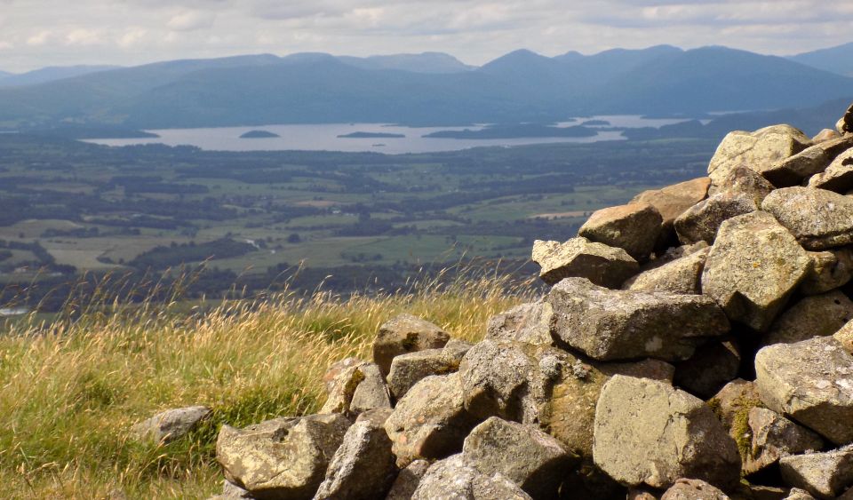 Luss Hills and Loch Lomond from cairn on traverse to Earl's Seat