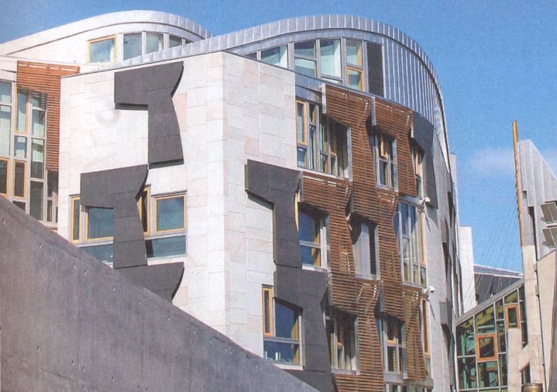 Scottish Parliament Buildings in Edinburgh