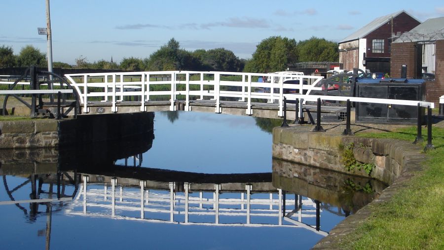 Forth and Clyde Canal at Scottish HQ of British Waterways