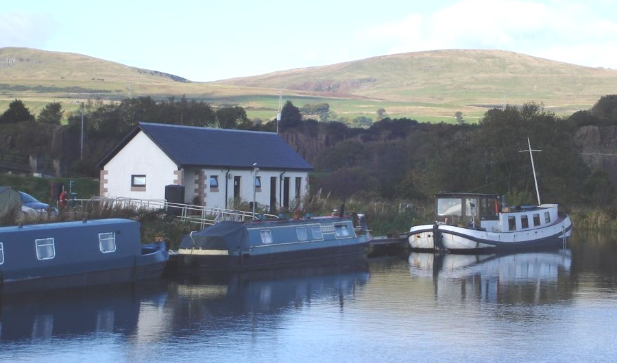 Town of Kilsyth beneath Kilsyth Hills from the Forth & Clyde Canal